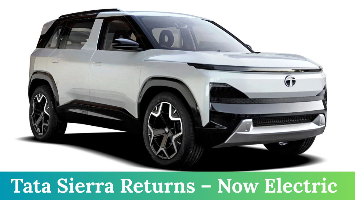New Tata Sierra EV electric SUV with modern design and 2025 launch teaser