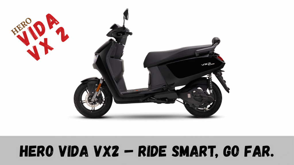 Hero Vida VX2 black electric scooter – Ride Smart, Go Far.