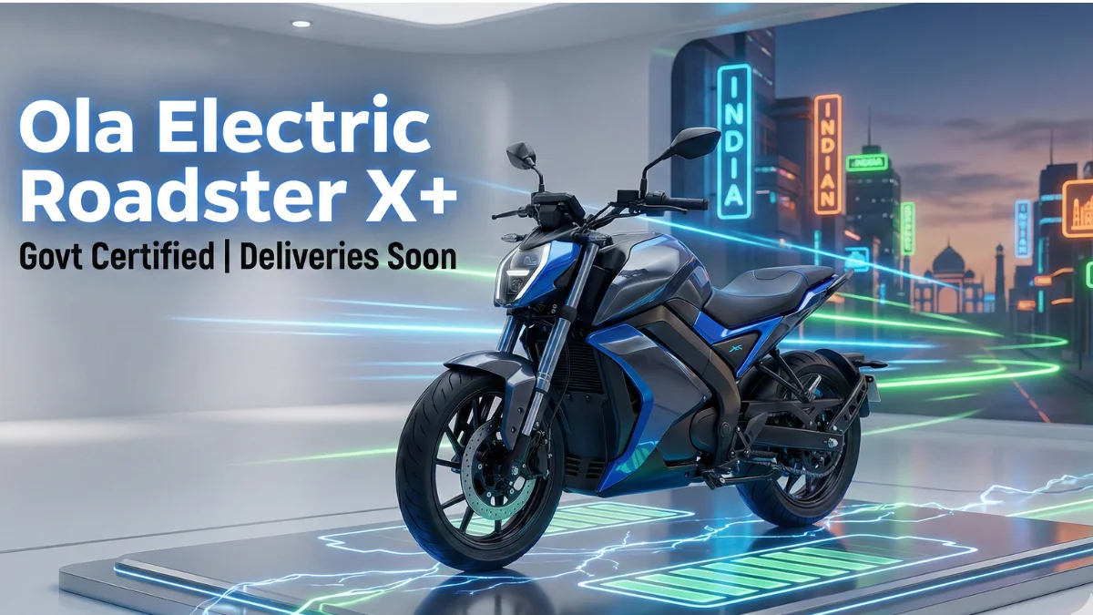 Ola Electric Roadster X+ electric motorcycle with Bharat Cell battery