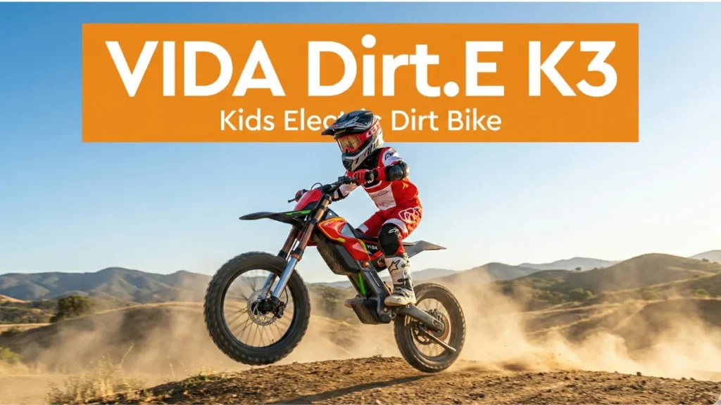 Vida Dirt.E K3 kids electric dirt bike featured image with price and specs overview