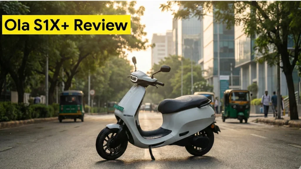Ola S1X+ electric scooter on Indian city road