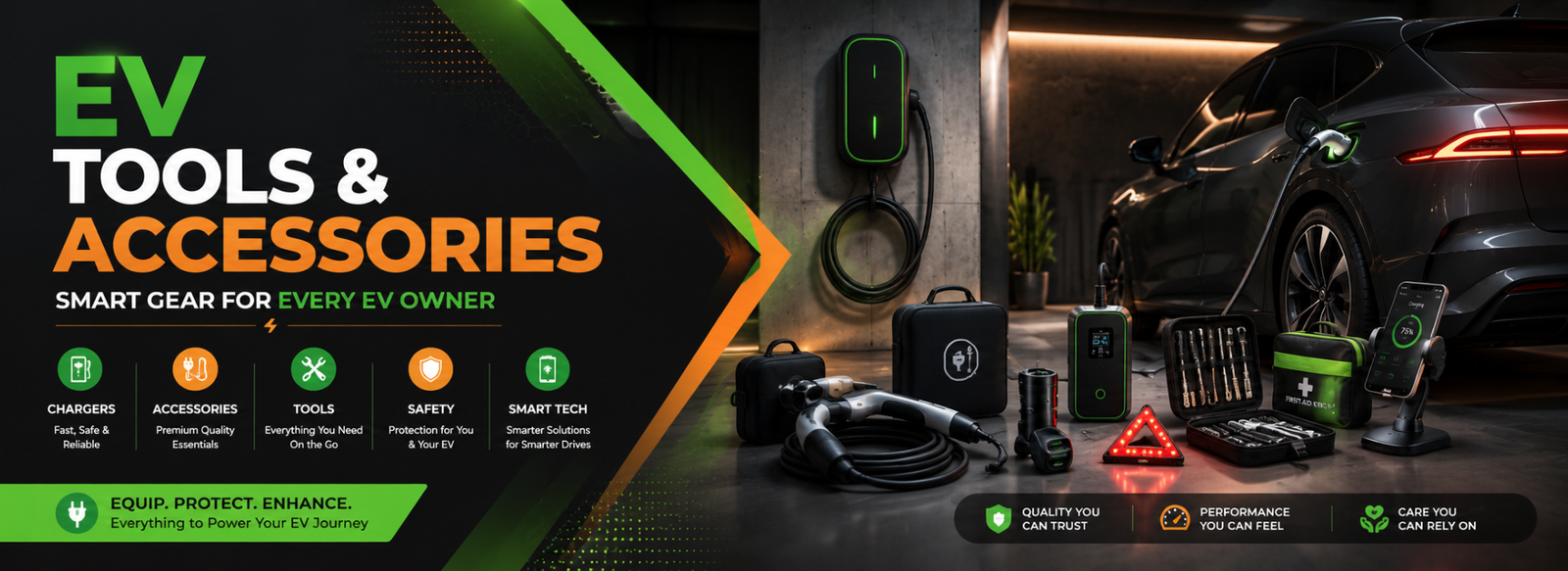 EV Tools and Accessories - Chargers and essential electric vehicle accessories